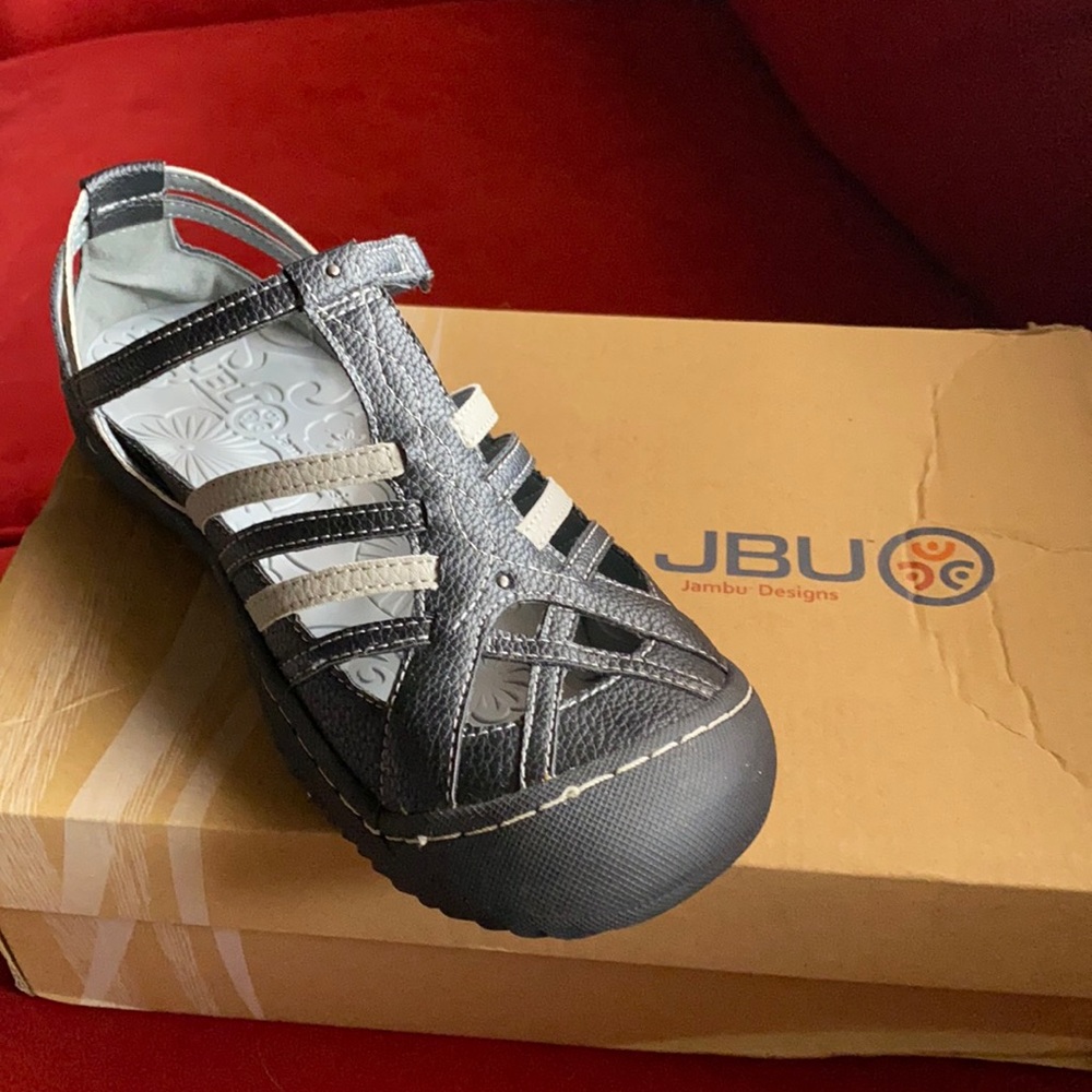 JBU Comfort sandals black and gray 8.5